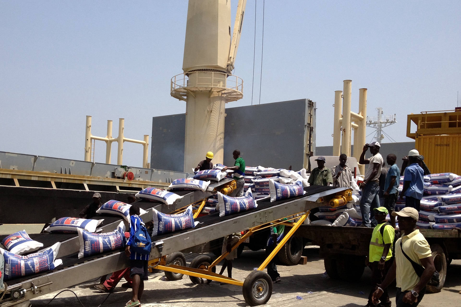 Unloading Sacks Unloading Sacks